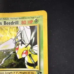 Pokemon Koga's Beedrill 9/132 Gym Challenge Holo Rare Unlimited 80 HP Card - Image 4