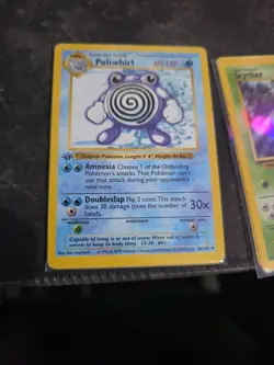 Pokemon Card TCG Poliwhirl 38/102 1st Edition Shadowless Base Set LP - Image 1