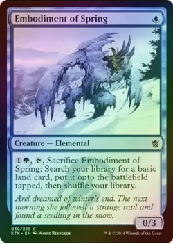 1 x Embodiment of Spring - Foil - Khans of Tarkir - LP - Magic The Gathering-MTG - Image 1