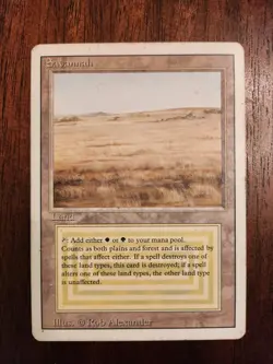 MtG - Savannah Dual Land-Revised Edition MP - Image 1