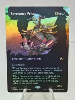 FOIL - MTG - Severance Priest (Borderless) #369 - Tarkir: Dragonstorm - Image 1