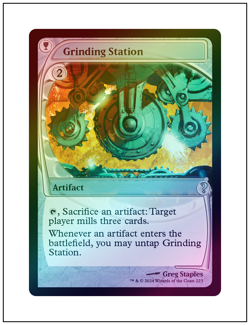 1x Grinding Station, Future Sight Frame Foil, Mystery Booster 2, MTG NM - Image 1