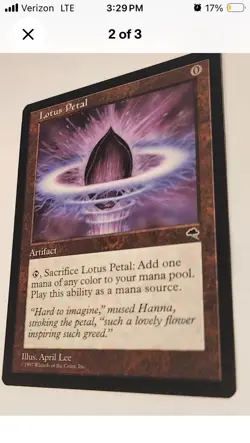 Lotus Petal - Magic the Gathering TEMPEST Regular [x2] played Condition - Image 2