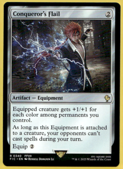 CONQUEROR'S FLAIL FINAL FANTASY COMMANDER FIC RARE ARTIFACT EQUIPMENT MTG 340 - Image 1