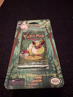 1999 WOTC Pokemon Jungle Booster Sealed Blister Pack Flareon NEW Mint 33.79g UUU - Image 1