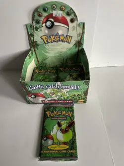 1999 Factory SEALED Pokemon Jungle Booster Pack Flareon artwork WOTC New - Image 1