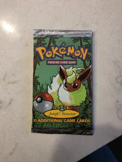 Pokemon Jungle Booster Pack - Flareon artwork 1999 WOTC Vintage Sealed Unweighed - Image 1