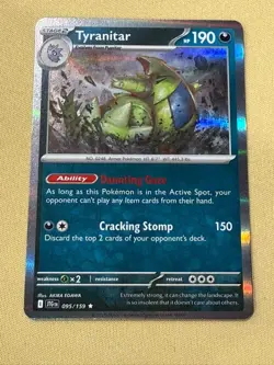 Pokemon TCG - Tyranitar 095/159 - Holo Rare - Journey Together NM - Image 1