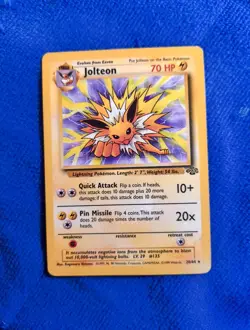 JOLTEON Jungle Set RARE Vintage Pokemon Card 20/64 WotC ⚡FAST SHIPPING ⚡ - Image 2