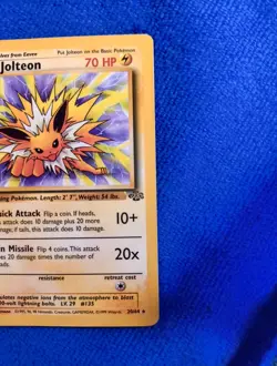 JOLTEON Jungle Set RARE Vintage Pokemon Card 20/64 WotC ⚡FAST SHIPPING ⚡ - Image 4