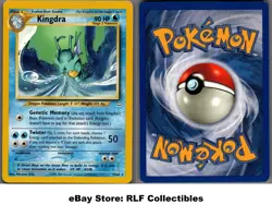 2001 Pokemon, Neo Revelation, #19/64 Kingdra, Rare - Image 1