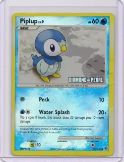 Piplup 93/130 Diamond and Pearl Reverse Holo Stamped Common Pokemon TCG 2007/HP - Image 1