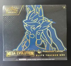 Pokemon Center Mega Evolution Elite Trainer Box ETB Lucario Sealed - Image 1