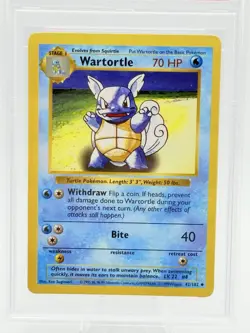Wartortle, Shadowless Base Set, 42/102, Pokemon, WOTC 1999, (PSA 7) - Image 2