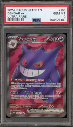 Pokemon Gengar ex Temporal Forces Ultra Rare #193 PSA 10 Gem Mint - Image 1
