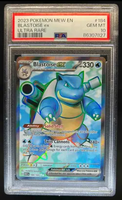 2023 Pokemon SV 151 Blastoise ex #184/165 PSA 10 - Image 1