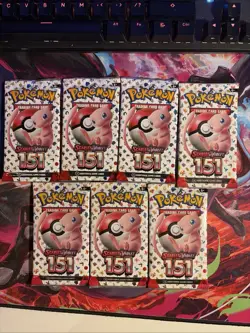 Pokemon TCG 151 Booster Pack Factory Sealed Lot of 7 Packs English Fast Shipping - Image 1