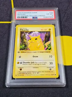 Pikachu #58 1999 Pokemon 1st Edition Base Set Shadowless (Yellow Cheeks) - PSA 6 - Image 3