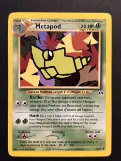 Metapod 42/75 Neo Discovery Unlimited Uncommon Pokemon LP Pokemon TCG - Image 1