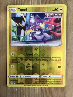 Pokemon TCG: Toxel 106/264 Reverse Holo - Fusion Strike VLP - Image 1