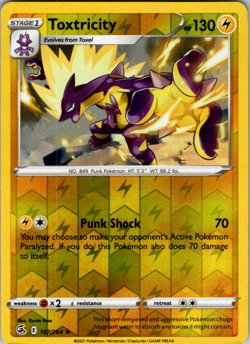 💢Pokemon - Toxtricity - Reverse Holo - Rare - 107/264 - Fusion Strike (NM)💢 - Image 1