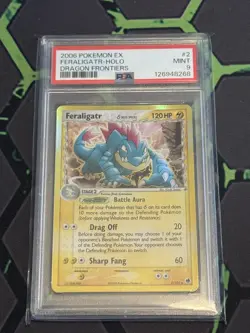 2006 POKEMON EX DRAGON FRONTIERS #2 FERALIGATR-HOLO PSA 9 - Image 1