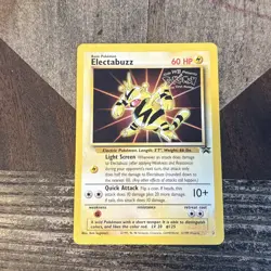 Electabuzz Pokemon WB Gold Stamp #2 1999 First Movie Black Star Promo - Image 1