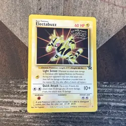 Electabuzz Pokemon WB Gold Stamp #2 1999 First Movie Black Star Promo - Image 2