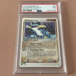 2004 POKEMON EX TEAM MAGMA VS TEAM AQUA #95 SWAMPERT EX-HOLO PSA 7 - Image 1