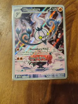 Pokemon Chandelure 103/086 Sv: White Flare Illustration Rare Holo 2025 150 HP - Image 1