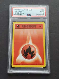Pokemon PSA 9 FIRE ENERGY 98/102 - 1ST EDITION BASE SET - MINT - Image 1