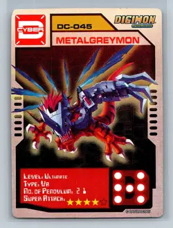 Digimon D-CYBER - Metalgreymon DC-045 - Card Bandai Digi Battle Pendulum - Image 1