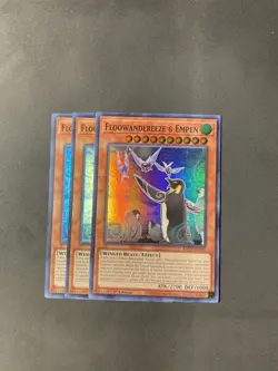 Yugioh! 3x Floowandereeze & Empen MP22-EN198 Super Rare 1st Ed NM - Image 1