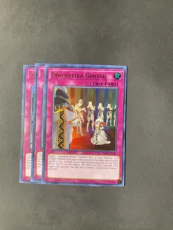 Yugioh! 3x Dogmatika Genesis MP22-EN039 Ultra Rare 1st Ed NM - Image 1