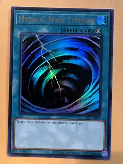 Yu-Gi-Oh Mystical Space Typhoon SRL-EN047 Ultra Rare Holo NM - Image 1