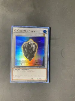 Yugioh x3 G Golem Token MAMA-EN103 Ultra Rare 1st Edition - Image 1