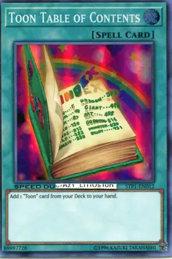 3 X YU-GI-OH TOON TABLE OF CONTENTS PROMO SUPER RARE NM/MINT STP1-EN012 - Image 1