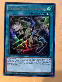 YuGiOh Sky Striker Mecha - Widow Anchor MAMA-EN010 Ultra Rare 1st Edition - Image 1