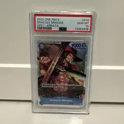 2022 ONE PIECE ROMANCE DAWN 070 DRACULE MIHAWK PSA 10 - Image 1