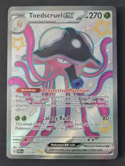 Toedscruel ex #213 NM Shiny Ultra Rare Paldean Fates Pokemon TCG - Image 1