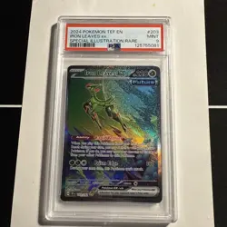 2024 Pokemon SV Temporal Forces TEF EN Iron Leaves ex #203/162 PSA 9 - Image 1
