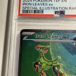 2024 Pokemon SV Temporal Forces TEF EN Iron Leaves ex #203/162 PSA 9 - Image 2
