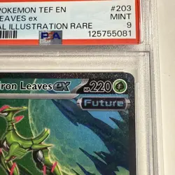2024 Pokemon SV Temporal Forces TEF EN Iron Leaves ex #203/162 PSA 9 - Image 3