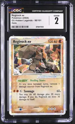 CGC 2 Regirock ex 98/101 2004 EX Hidden Legends Ultra Rare Pokemon Card - Image 1