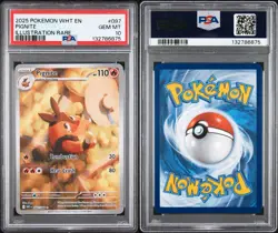 Pokemon 2025 Pignite 097/086 Illustration Rare White Flare GEM MINT PSA 10 - Image 3