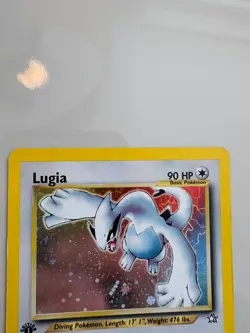 Lugia Holo 1st Ed Neo Genesis 9/111 Pokemon Card - Vintage WOTC - Authentic - MP - Image 3