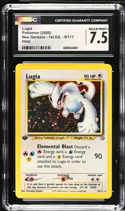 POKEMON CGC 7.5 Lugia 9/111 2000 Neo Genesis - 1st Edition Rare Holo *4081 - Image 1