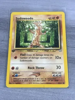 Pokemon TCG Sudowoodo Neo Genesis 77/111 Regular 1st Edition Common LP - Image 5