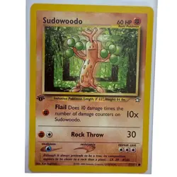 Pokemon Sudowoodo 1st Edition 77/111 Neo Genesis WOTC Pokemon Common Card NM-MT - Image 1