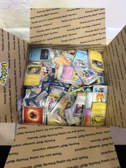 Large Priority Mail Box Bulk Pokemon Card Lot Full Box lots Of Rare Non Holo - Image 1